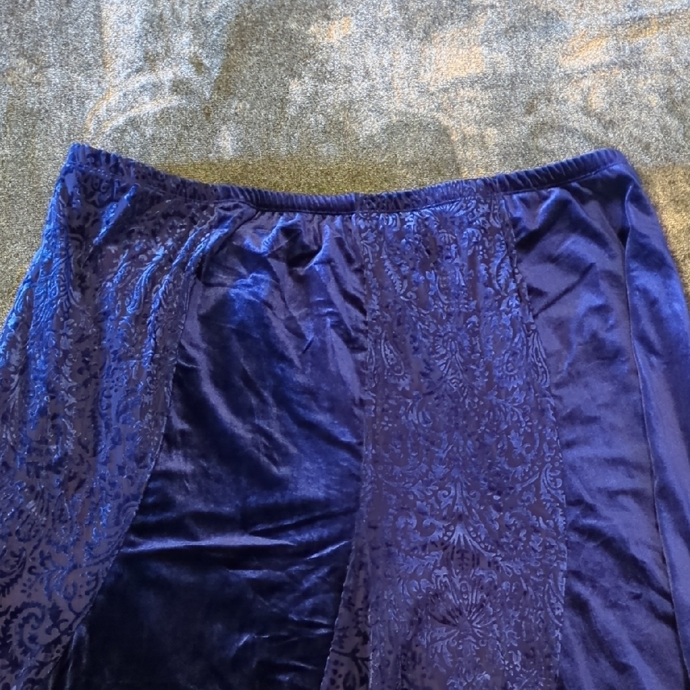 Studio 1940 Velvet Royal Blue Skirt - Rich Blue - Picture 5 of 9